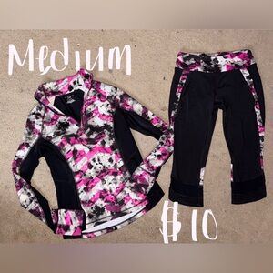 Pink and Black Athletic Set